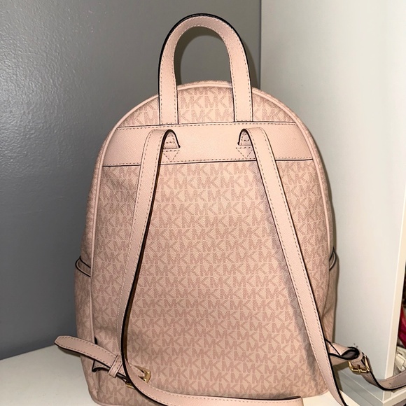 Michael Kors Large Backpack blush pink with red and white stripe main image 4